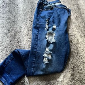 Fashion Nova distress jeans